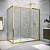 Душевой уголок Vegas Glass Z2P+ZPV TUR NOVO 150*75 09 01, профиль золото глянцевое, стекло прозрачное