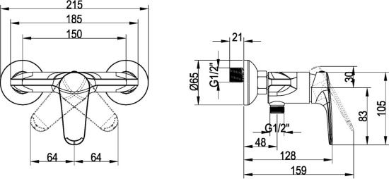 Смеситель для душа Villeroy & Boch O.novo Start TVS10530111061