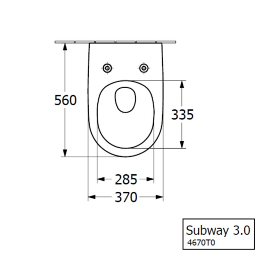 Унитаз подвесной Villeroy & Boch Subway 3.0 4670TSR1 с сидением