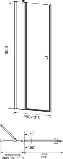 Душевая дверь в нишу Iddis Ray RAY6CP0i69 100 см