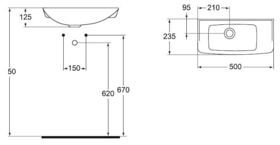 Раковина Vidima Стиль W429301