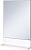 Зеркало Misty Алиса 60 белое, с полкой