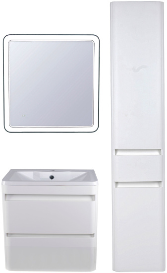 Тумба с раковиной Style Line Атлантика 60 Люкс Plus, подвесная, антискрейч