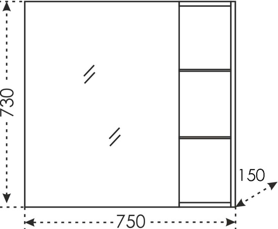 Мебель для ванной СанТа Верона 80 напольная, 3 ящика