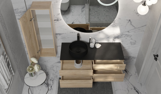 Тумба с раковиной Raval Decent 120 дуб сонома
