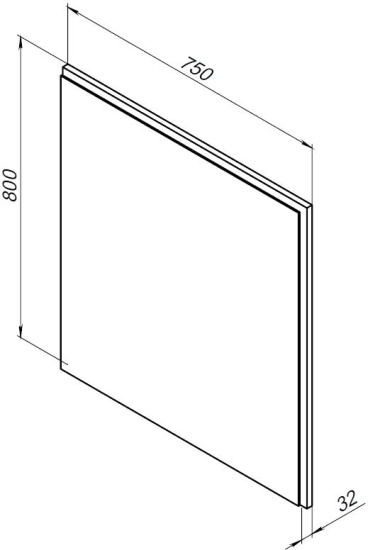 Зеркало Aquanet Nova Lite 75 дуб рустикальный