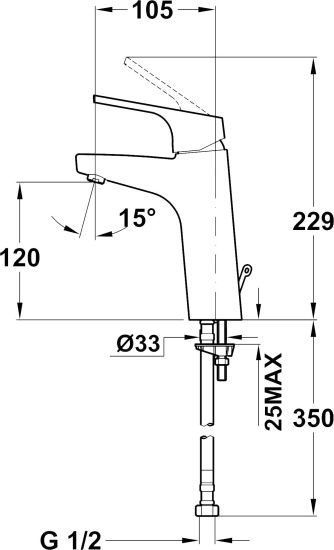 Смеситель для раковины Teka Alcudia 4638662C0