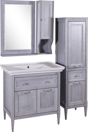 Тумба с раковиной ASB-Woodline Гранда 85 серая