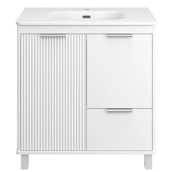 Тумба с раковиной Brevita Рисака White 80
