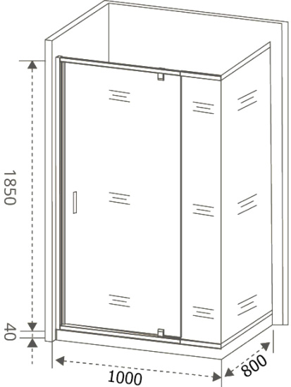 Душевой уголок Good Door Orion WTW-PD+SP-G-CH 100x80