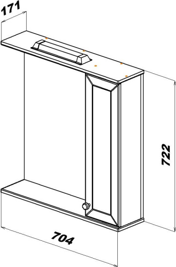 Зеркало Sanstar Бриз 70 П
