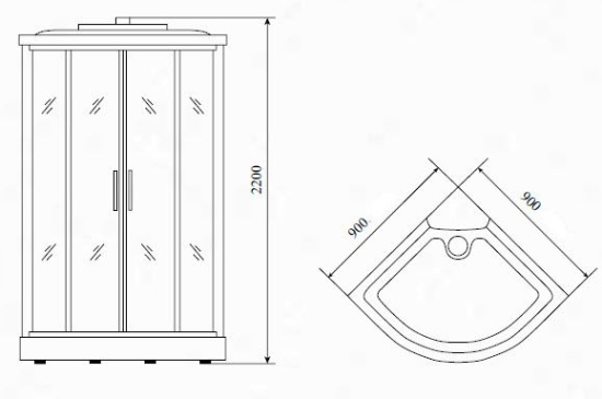 Душевая кабина Timo Standart T-1109 P