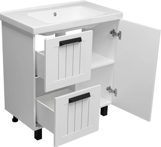 Тумба с раковиной Misty Спарта 80 белая