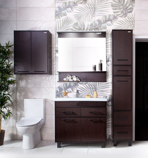 Тумба с раковиной Бриклаер Чили 90 венге