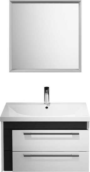 Тумба под раковину Iddis Color Plus 70 белая, темное дерево