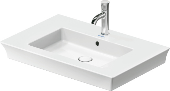 Тумба с раковиной Duravit White Tulip 75 скандинавский белый шелковисто-матовый