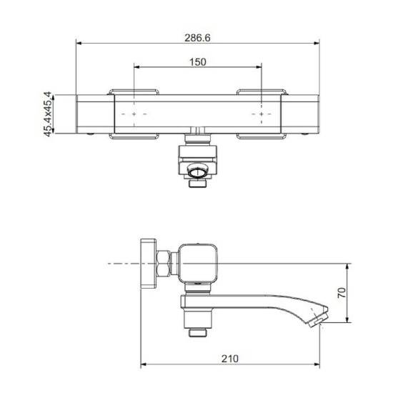 Смеситель для ванны Raglo R01.36 с термостатом, хром