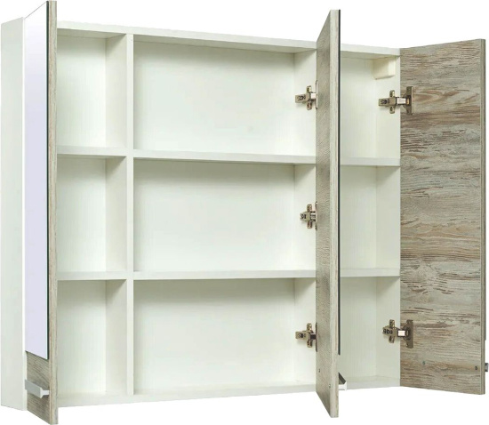 Зеркало-шкаф Runo Вудлайн 100, крафтовый дуб