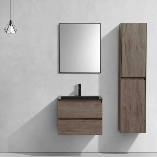 Мебель для ванной Vincea Luka 60 2 ящика, темный дуб