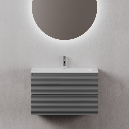 Тумба с раковиной Sancos Folk 80 Grey soft