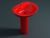 Раковина Arcus 6002 red с пьедесталом