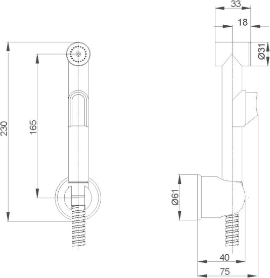 Гигиенический душ Veragio Kit VR.KIT-2232.CR