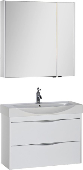 Зеркало-шкаф Aquanet Франка 85 белый