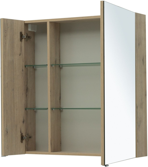 Зеркало-шкаф Aquanet Алвита new 80 дуб веллингтон белый