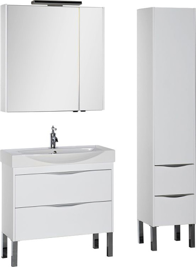 Зеркало-шкаф Aquanet Франка 85 белый