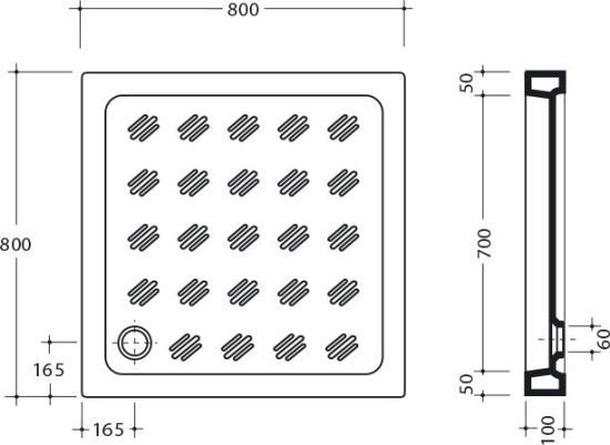 Поддон для душа Vegas Glass Albatro 80