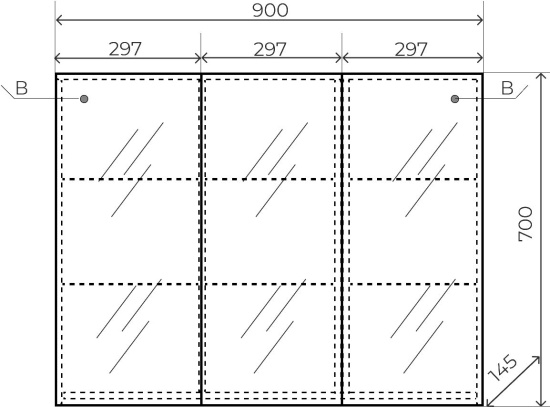 Зеркало-шкаф Style Line Альтаир 90