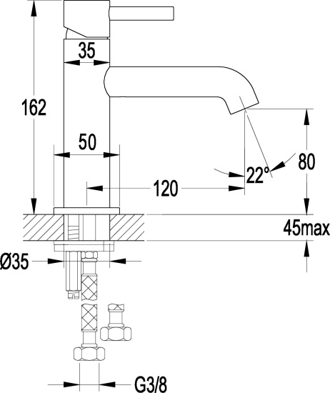 Смеситель для раковины Omnires Y 1210N золото