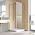Душевой уголок Vegas Glass EP-Fis LUX 80*90 09 crystalvision R профиль золото глянцевое, стекло crystalvision