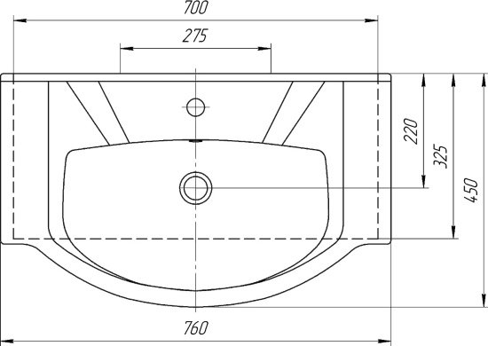 Мебель для ванной Misty Лувр 75
