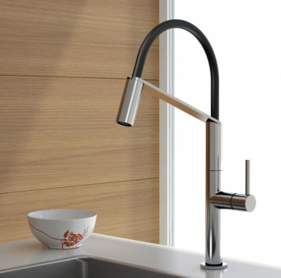 Смеситель для кухни Webert Kitchen Oblique Pro OB920602015 хром/черный