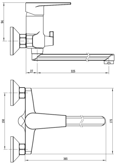 Смеситель для ванны Esko Budapest BT31