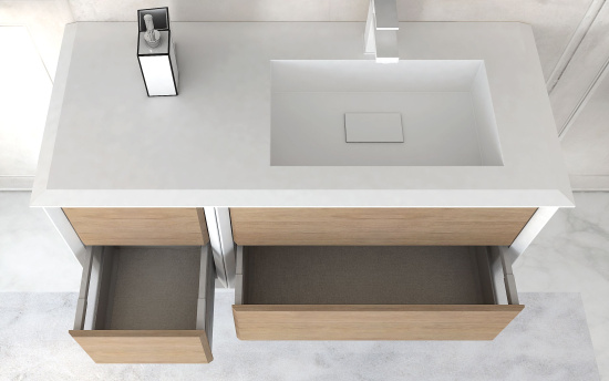 Тумба с раковиной Cezares Bellagio 106 rovere tabacco