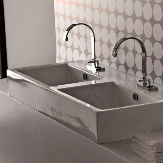 Раковина Hidra Ceramica Loft белая, 108 см