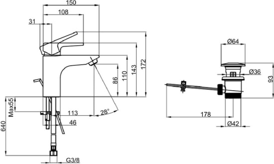 Душевой комплект Villeroy & Boch TVS1086000261 + TVW10210111061 + TVT10200300061
