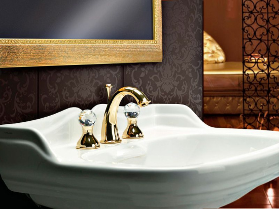 Смеситель для раковины Webert Karenina KA750101010 золото
