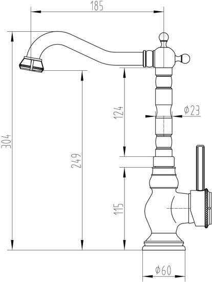 Смеситель для кухни Milacio Pekin MC.500.BR