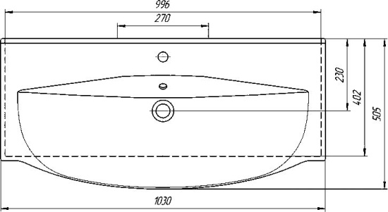 Мебель для ванной Sanstar Smile 105 подвесная