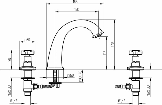 Смеситель для раковины Migliore Korona 28508 золото