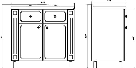 Мебель для ванной Sanstar Эдельвейс 90