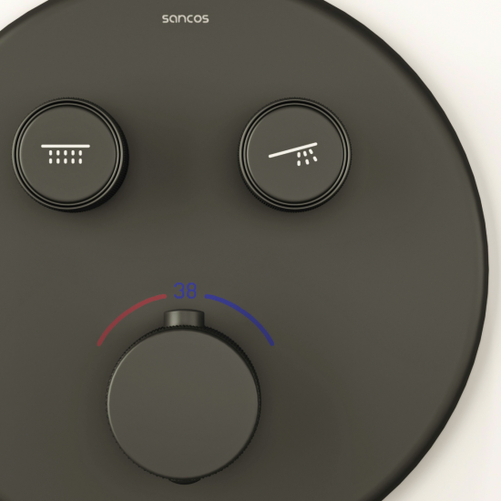 Душевая система SANCOS Space SC3006MB, черная матовая