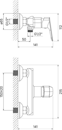 Смеситель для душа Iddis Vibe VIBSB00i03WA