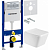Инсталляция Geberit Duofix Delta 458.149.21.1 с кнопкой + унитаз подвесной WeltWasser Gelbach 043 GL-WT