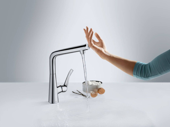 Смеситель для кухни Hansgrohe Metris Select M71 14847000 хром