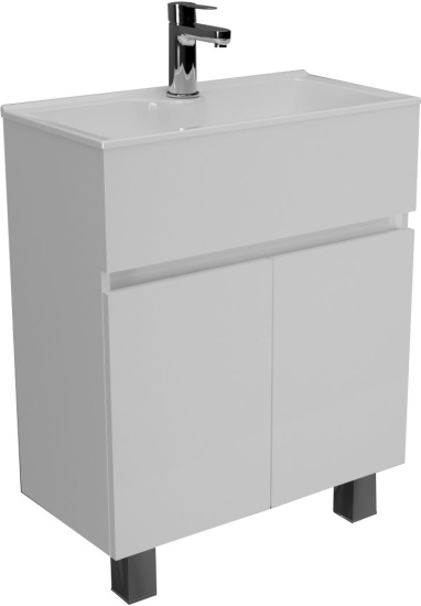 Тумба с раковиной 1MarKa Mira 60H белый глянец