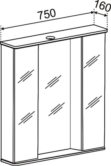 Мебель для ванной Emmy Джерси 75